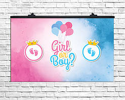 Плакат для свята Boy or Girl, 75х120 см