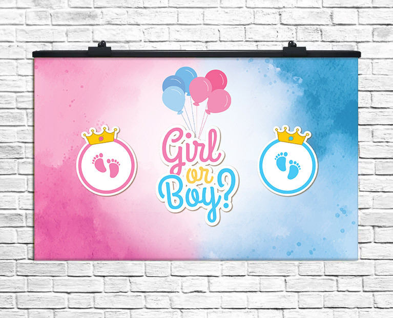 Плакат для свята Boy or Girl, 75х120 см