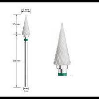 Фреза керамическая Large Cone С острый конус ( зеленая насечка)