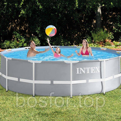 Каркасний басейн Intex 26726 Premium (457х122 см) з картриджним фільтром, драбиною та тентом 16805 л, фото 1