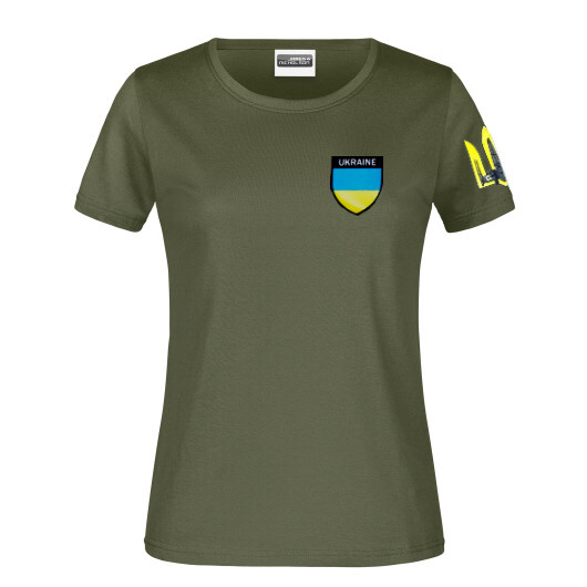 Футболка жіноча з принтом "Ukraine Glory Тризуб"