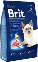 Сухой корм для стерилизованных котов Brit Premium by Nature Cat Sterilized Lamb с ягненком 8 кг
