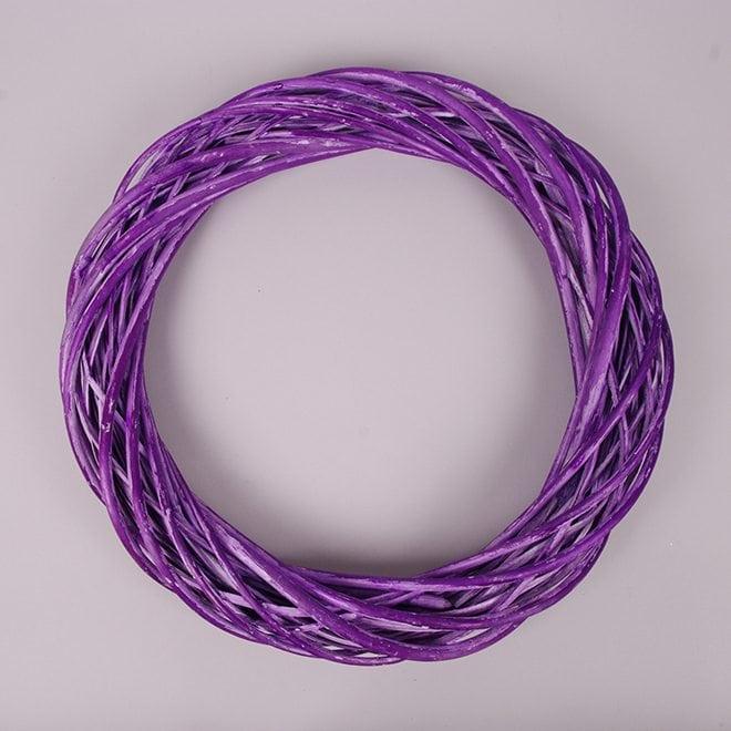 Вінок з лози фіолетовий 40 см