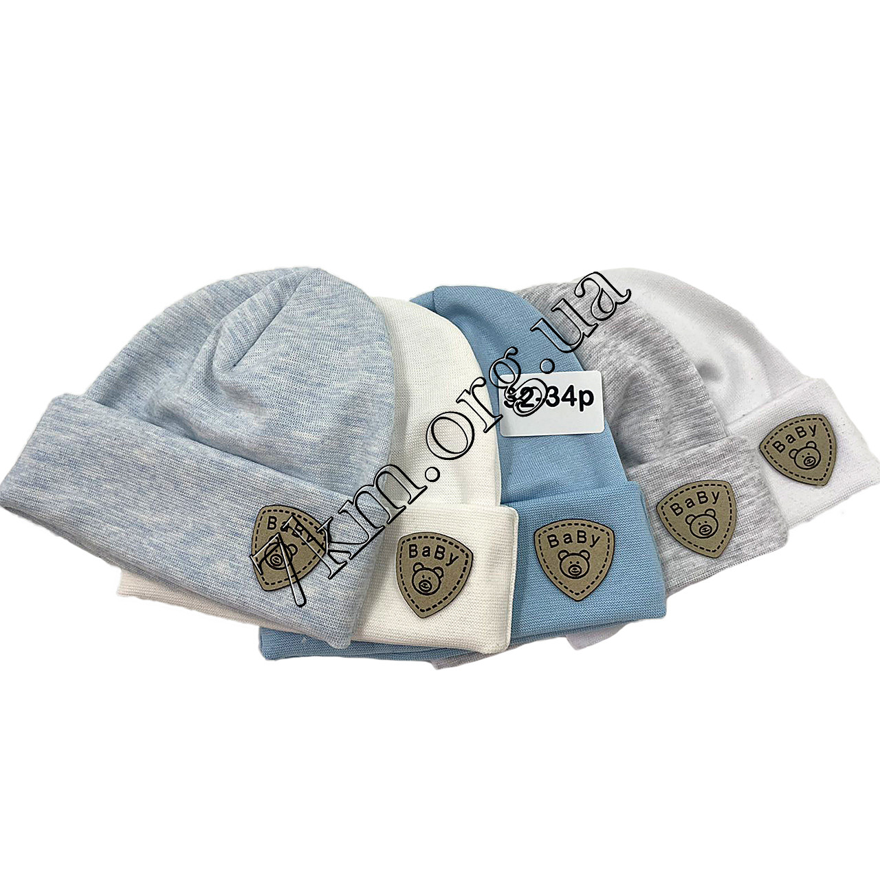 Шапка дитяча Оптом подвійний трикотаж для хлопчиків 32-34 р.р. "BaBy" 9009