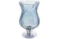 Стеклянная ваза Бокал 19*20*35см, цвет - дымчато-голубой (591-344)