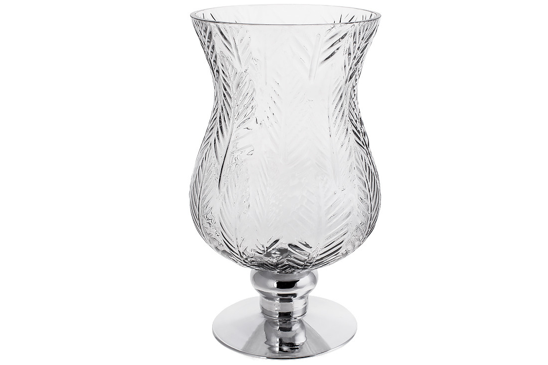 Скляна ваза Келих 19*20*35 см, колір — димка (591-347)