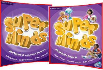 Super Minds 6. Student's+Workbook. Комплект книг з англійської мови. Підручник+Зошит. Cambridge