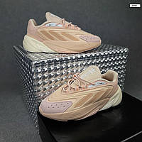 Кроссовки Adidas Ozelia женские летние, кроссовки адидас озелиа бежевые замшевые