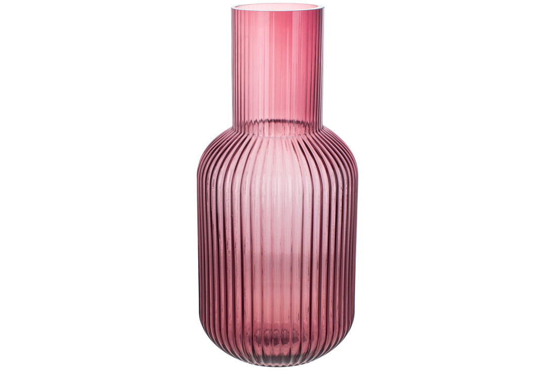 Скляна ваза 15*15*34 см, колір — бордо (420-138)