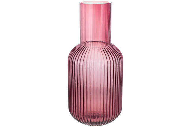 Скляна ваза 15*15*34 см, колір — бордо (420-138), фото 1