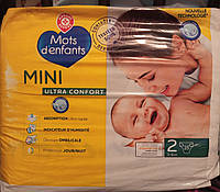 Подгузники Mots d enfants Ultra Confort 2 (3-6 kg) 35 шт