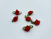 Розы искусственные для рукоделия и творчества декоративные пришивные / Красного цвета