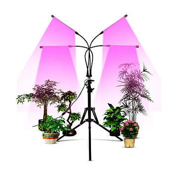 Світлодіодна Фітолампа Grow Light для вирощування рослин, розсади. Повний спектр 4 голови