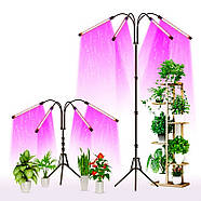 Світлодіодна фітолампа для  рослин, розсади. Повний спектр 4 голови, фото 8