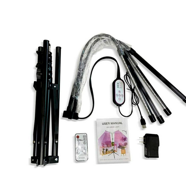 Світлодіодна Фітолампа Grow Light для вирощування рослин, розсади. Повний спектр 4 голови