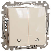 Кнопковий вимикач для жалюзі Schneider Electric Sedna Design бежевий (SDD112114)