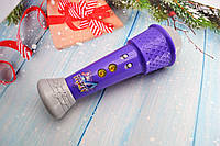 Детский микрофон электрический микрофон со светом и музыкой игрушечный фиолетовый микрофон для детей от 3 лет