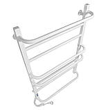 Електрична рушникосушка Laris Зебра Комфорт ЧФ8 500 х 800 Е (підключення ліворуч) R3, фото 6