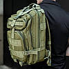 Рюкзак тактичний на 45л (50х30х20 см) M07, Оливковий / Військовий рюкзак / Армійський рюкзак, фото 10