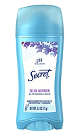 Натуральный дезодорант антиресперант чистая лаванда от Secret, pH Balanced Clean Lavender, стик, женский 73г
