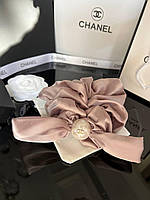 Стильная брендовая резинка для волос, черная и розовая, с жемчужиной и логотипом на ней, ЛЮКС качество!