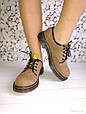 Туфлі жіночі коричневі еко-замша на низькій підошві b-105, фото 2