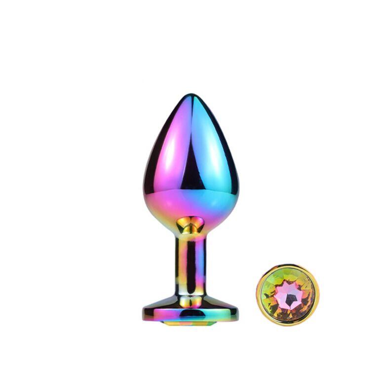 Металева анальна пробка MAI Attraction Toys No73 Rainbow