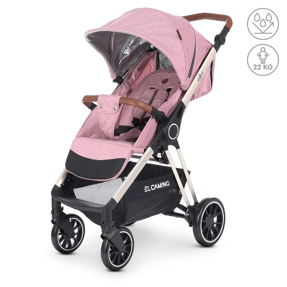 Коляска прогулянкова El Camino ME 1071-1 GALLANT v.2 Mauve Rose книжка алюмінієва рама посилена