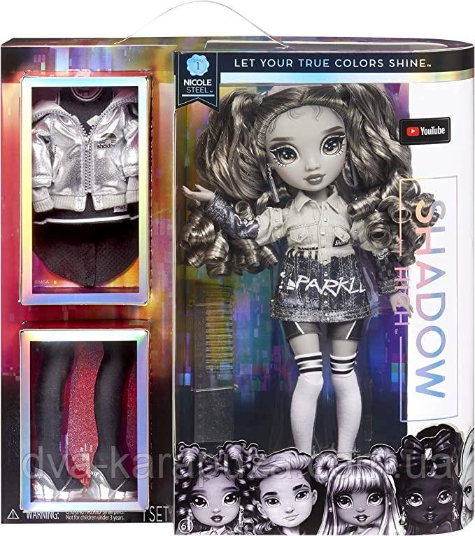 Кукла Rainbow High Shadow Nicole Steel Fashion Doll от MGA, 1 series!, фото 1
