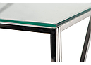 Журнальний скляний столик у вітальню CF-1 прозорий/ хромована сталь Vetro Mebel, фото 6