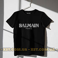 Женская футболка оверсайз oversize Balmain Балмейн Чёрная