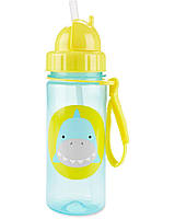Лёгкая бутылка, поильник с трубочкой Skip Hop Zoo Straw Bottle, Shark! США.