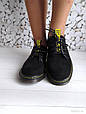 Туфлі жіночі чорні еко-замша на низькій підошві b-106, фото 2