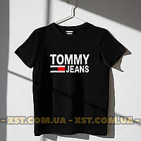 Женская футболка оверсайз oversize Tommy Jeans Томми Джинс Чёрная