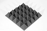 Панель із акустичного поролону Ecosound піраміда 120 50х50 см Чорний графіт