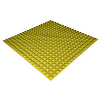 Панель из акустического поролона Ecosound Pyramid Color 15 100х100 см Жёлтый