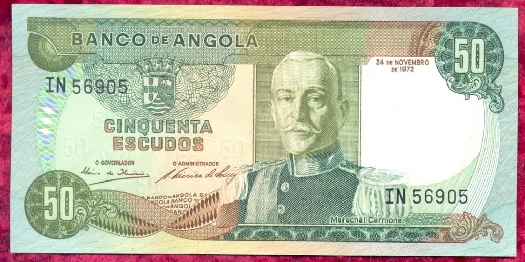 Ангола Португальська 50 ескудо 1972 рік  UNC  №565, фото 1