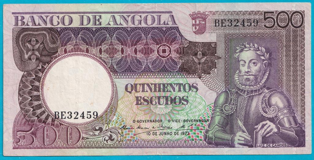 Ангола Португальська 500 ескудо 1973 рік  UNC  №569