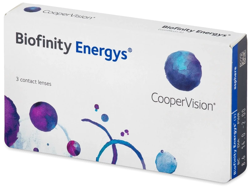Щомісячні контактні лінзи Biofinity Energys CooperVision, 3 шт