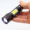 Ручний акумуляторний ліхтарик з USB зарядкою та ZOOM, BL 520 / Світлодіодний ліхтар із зумом та бічним підсвічуванням, фото 8
