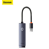 Сетевой адаптер переходник Baseus Hub Lite USB А- Ethernet RJ45 Grey (WKQX000113)