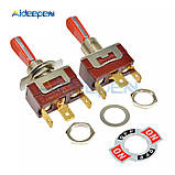 Перемикач тумблер switch on-off-on 10ампер AC/DC, фото 3