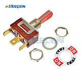 Перемикач тумблер switch on-off-on 10ампер AC/DC, фото 2