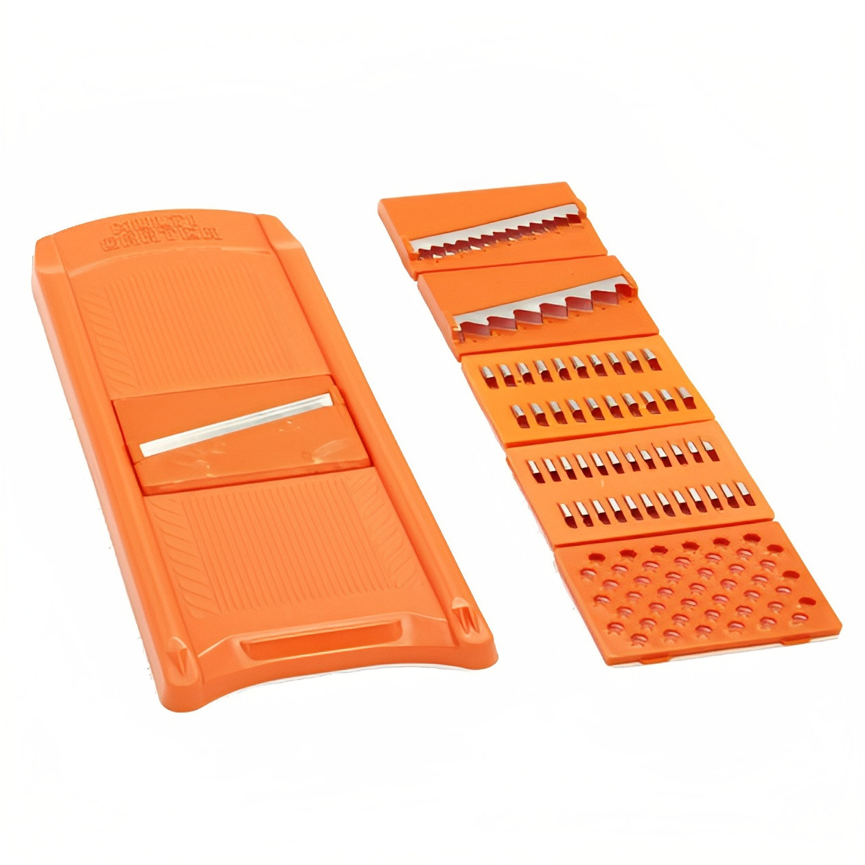 Багатофункціональна овочерізка подрібнювач овочів терка для корейської моркви з 6 насадками, фото 1