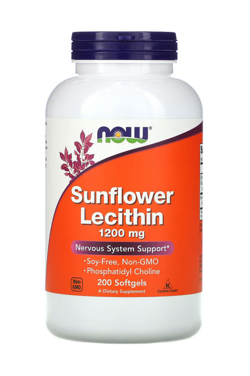 Now Sunflower Lecithin 1200 mg 200 softgels