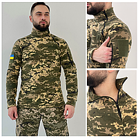 Кофта фліс ЗСУ (Розмір S-XXL) Світлий піксель ЗСУ, Теплий чоловічий армійський светр із флісу високої щільності