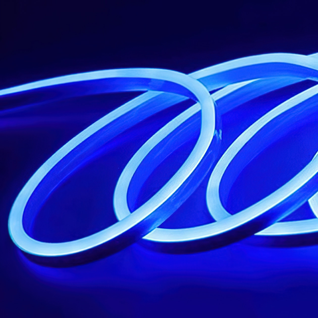 Гнучка неонова стрічка LED NEON Синя 5M, силіконова неонова стрічка на стелю | лід підзвітка (ST)