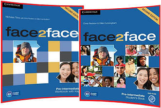 Face2face Pre-Intermediate. Student's+Workbook. Комплект книг з англійської мови. Підручник+Зошит. Cambridge