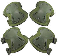 Защита тактическая наколенники и налокотники штурмовые Shell KN00243 Зеленый Хаки taukrp27500 ES, код: 988538