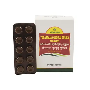 Препарат від болю в суглобах Гуггул YOGRAJ GUGGULU NAGARJUNA 100 таб, засіб для виведення токсинів